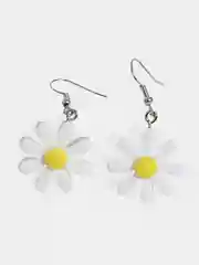 Белый серьги "flowers" женские