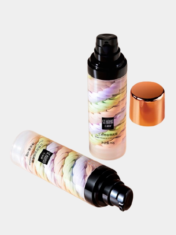 База под макияж, трехцветная основа под макияж Senana Contour makeup