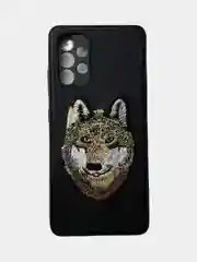 Угольный чехол для Samsung A12, A32, A51, M12 силикон, экокожа с картинкой / рисунком