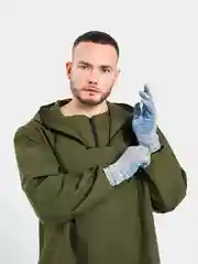 Перчатки Капкан тракт (серые с синими точками) 2 пары