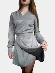 Голубой женское платье, новогоднее