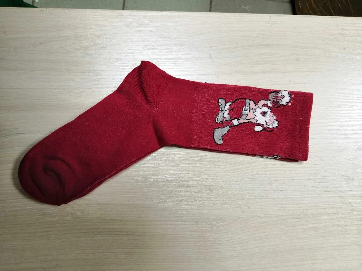 Алый носки плотные хлопковые