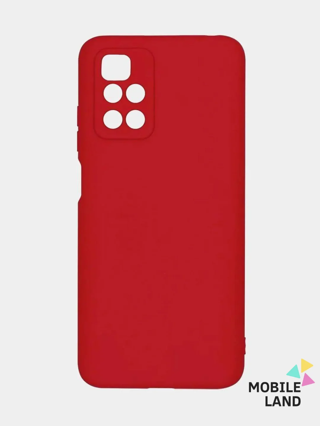 Красный чехол для Redmi 10, силиконовый, с поверхностью soft touch