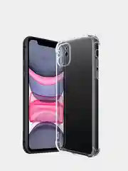 Чехол на Apple iPhone 11 противоударный силиконовый прозрачный с защитой камеры
