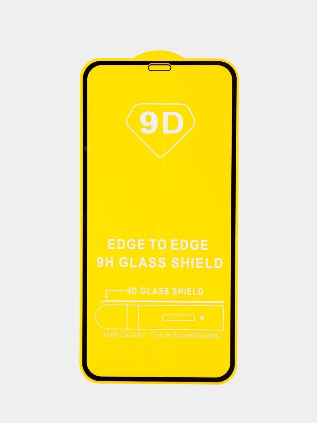 Защитное стекло 9D для iPhone 12 mini с черной рамкой