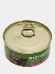 Корм для котят, кошек Мясо молодых бычков Petlunch, рубленное мясо консервы 100гр