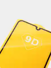 Черный защитное стекло 9D для Samsung Galaxy A02 / черная рамка/ Самсунг Галакси А02 /олеофобное