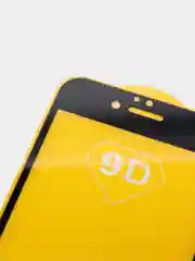 Черный защитное стекло 9D для iPhone 6 черного цвета с олеофобным покрытием