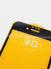 Черный защитное стекло 9D для iPhone 8 черная рамка