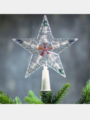 Световая макушка Рождественская Звезда 50 см холодная белая (МанузинЪ)