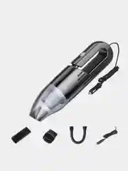 Черный пылесос автомобильный портативный беспроводной и проводной 12V, 120W Мощный