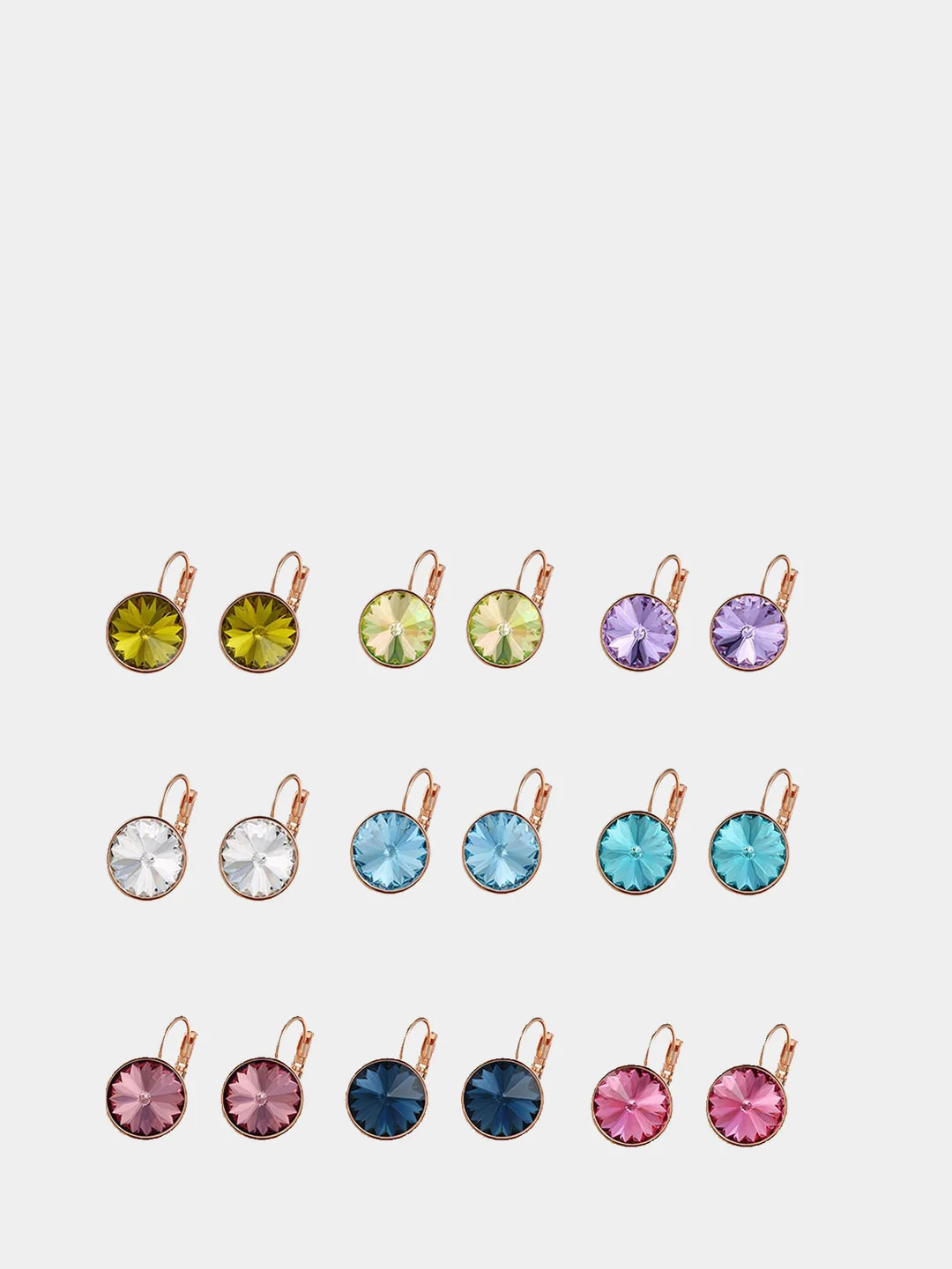 Аметистовый серьги Xuping/ серьги Swarovski/ серьги Сваровски/ серьги с кристаллами