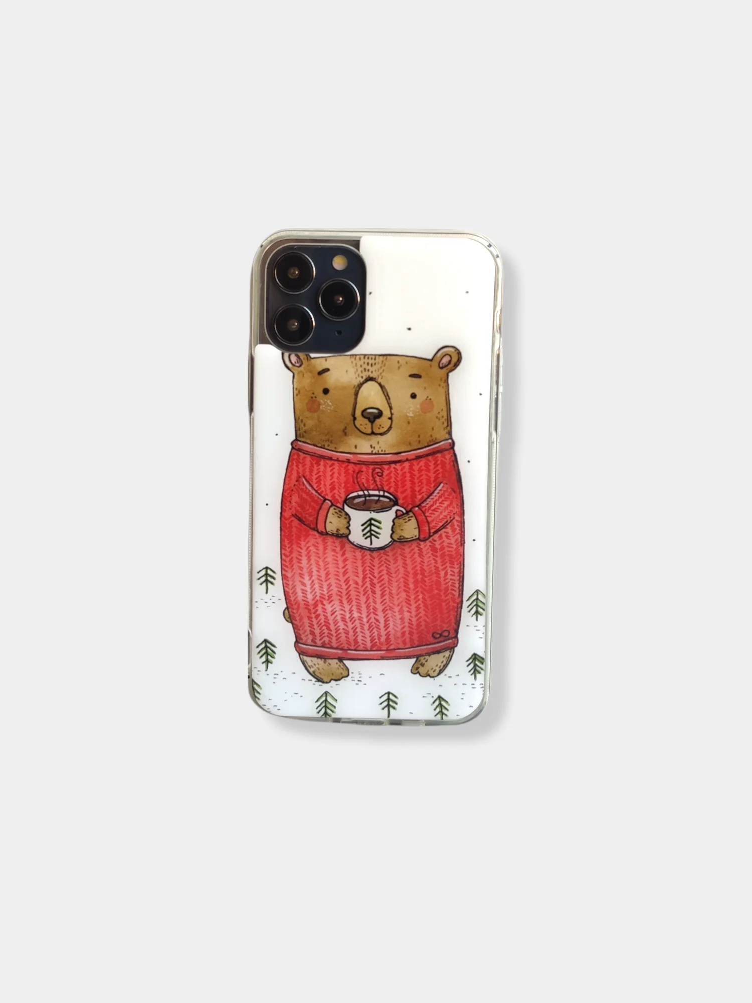 Алый чехол накладка c новогодним рисунком принтом картинкой для iPhone 11 pro max 11 pro xs max