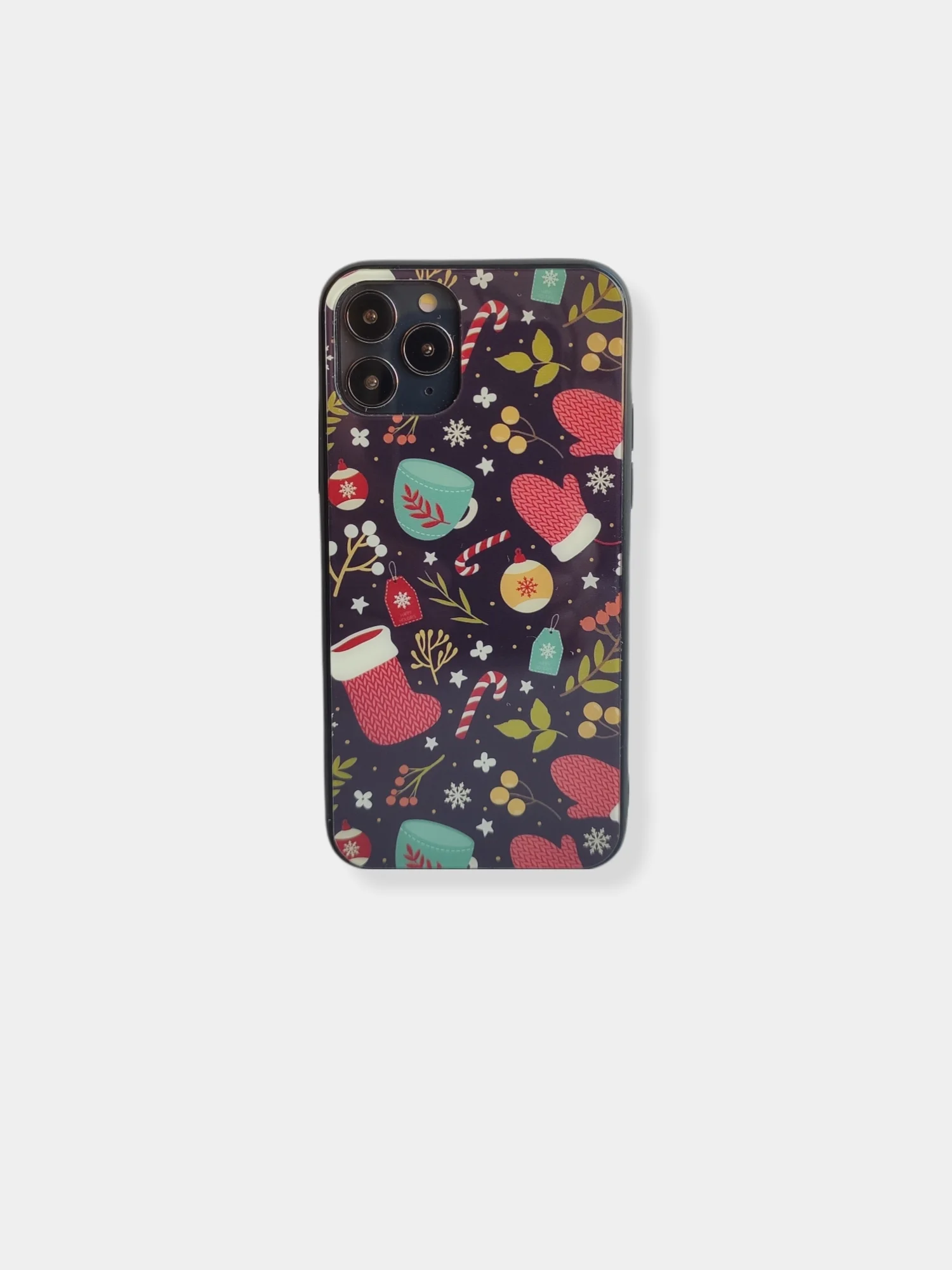 Алый чехол накладка c новогодним рисунком принтом картинкой для iPhone 11 pro max 11 pro xs max