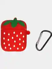 Вишнёвый чехол-игрушка для наушников AirPods 1,2 (Эирподс 1,2 Аирподс 1,2)