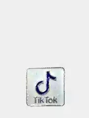 Синий пин металлический на булавке tik-tok