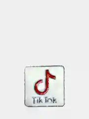 Красный пин металлический на булавке tik-tok