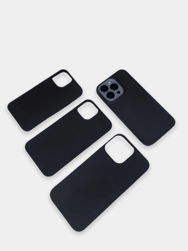 Чехол черный силиконовый iPhone 13, 13 Pro, 13 Pro Max, 13 mini
