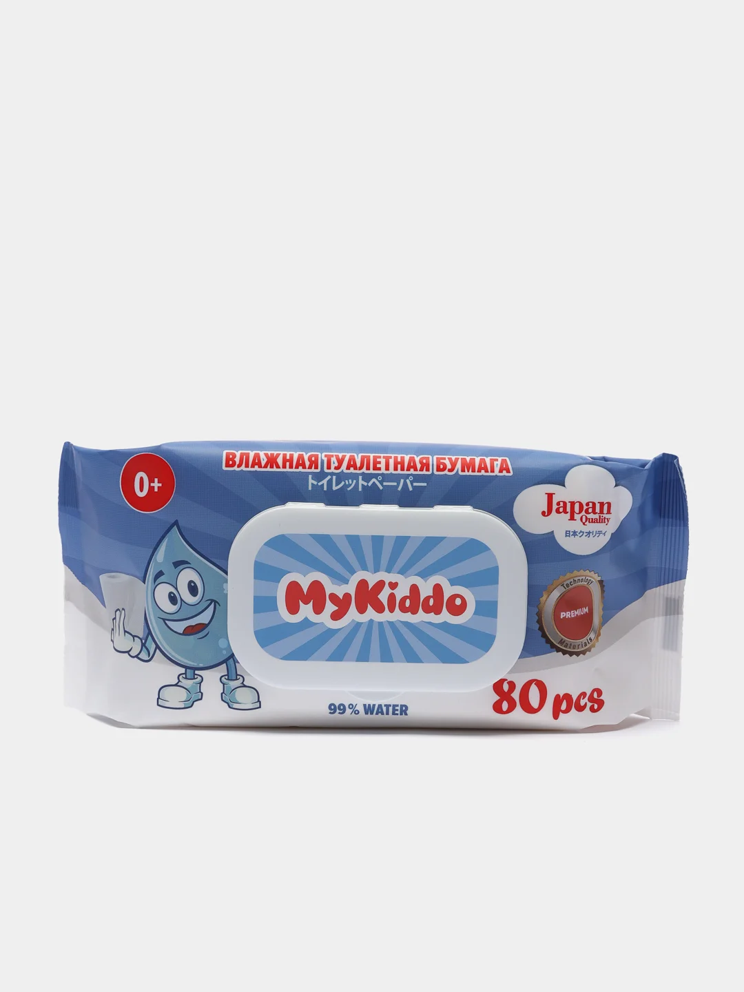 Влажная туалетная бумага MyKiddo, детская, 80-1280 штук
