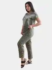 Костюм женский с брюками из хлопка,большие размеры