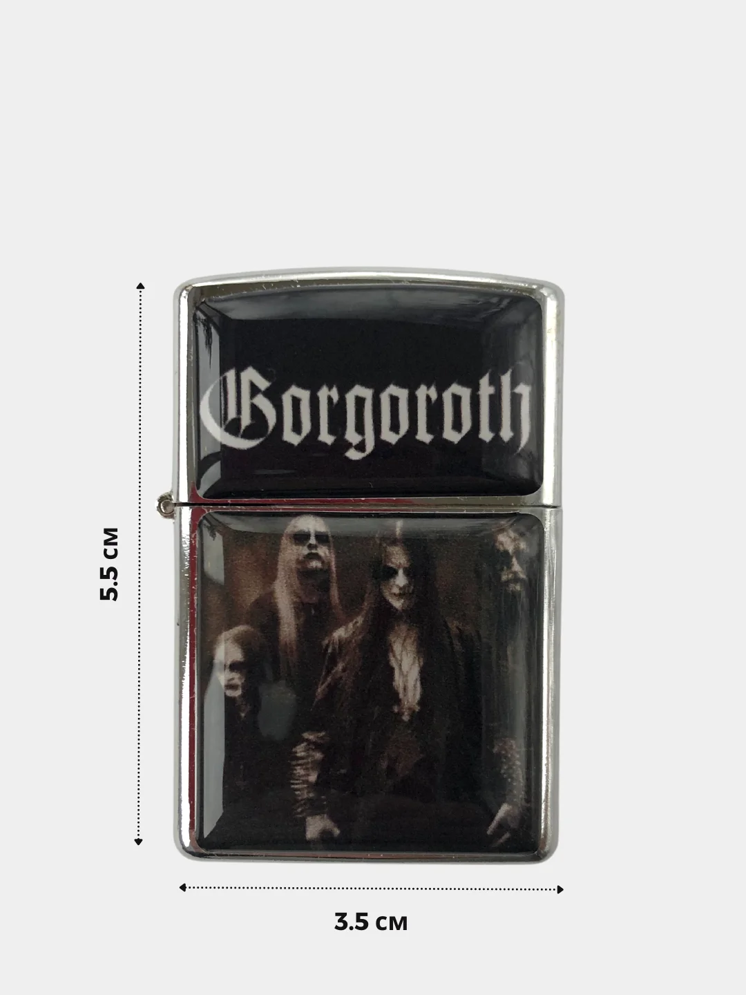 Зажигалка металлическая бензиновая с принтом BORGOROTH