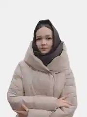 Шоколадный косынка зимняя женская / капор / шапка / платок