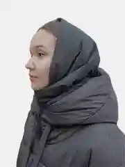 Шоколадный косынка зимняя женская / капор / шапка / платок