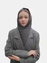 Шоколадный косынка зимняя женская / капор / шапка / платок