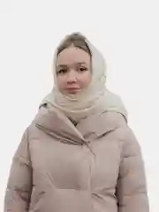 Молочный косынка зимняя женская / капор / шапка / платок