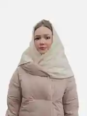 Молочный косынка зимняя женская / капор / шапка / платок