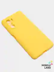 Желтый чехол для Xiaomi Poco F3 / Xiaomi Redmi K40 Pro силиконовый матовый
