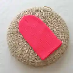 Коралловый шапка с отворотом, унисекс