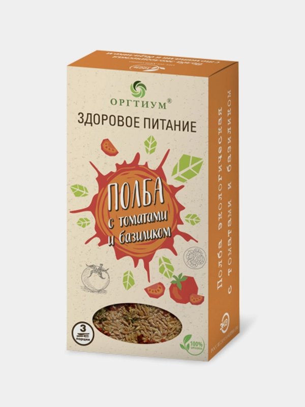 Полба с томатом и базиликом, 180 г