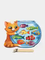 Магнитная рыбалка "Кот", головоломка