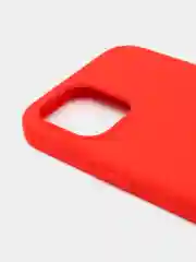 Красный чехол для iPhone 12 Pro Max, силиконовый, c логотипом