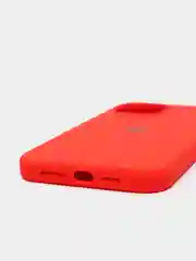 Красный чехол для iPhone 12 Pro Max, силиконовый, c логотипом