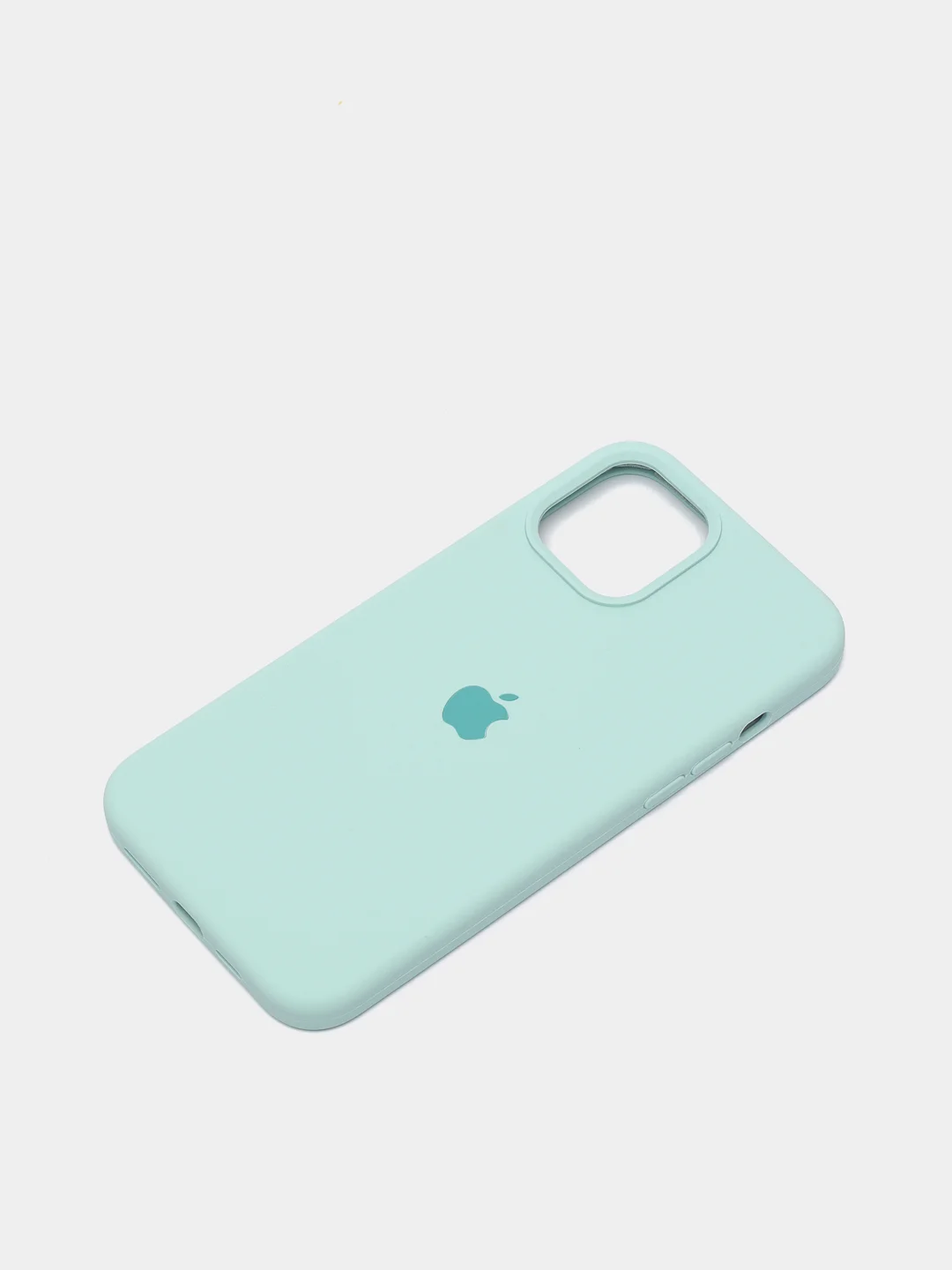 Мятный чехол для iPhone 12 Pro Max, силиконовый, c логотипом