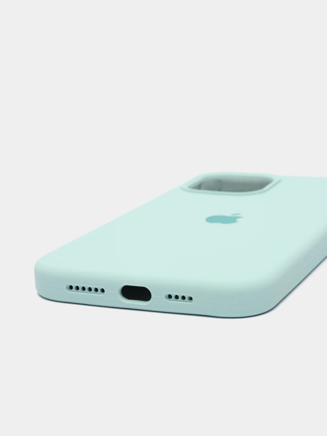 Мятный чехол для iPhone 12 Pro Max, силиконовый, c логотипом