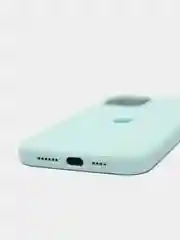 Мятный чехол для iPhone 12 Pro Max, силиконовый, c логотипом