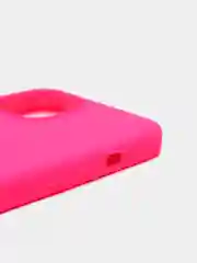 Фуксия чехол для iPhone 12 Pro Max, силиконовый, c логотипом