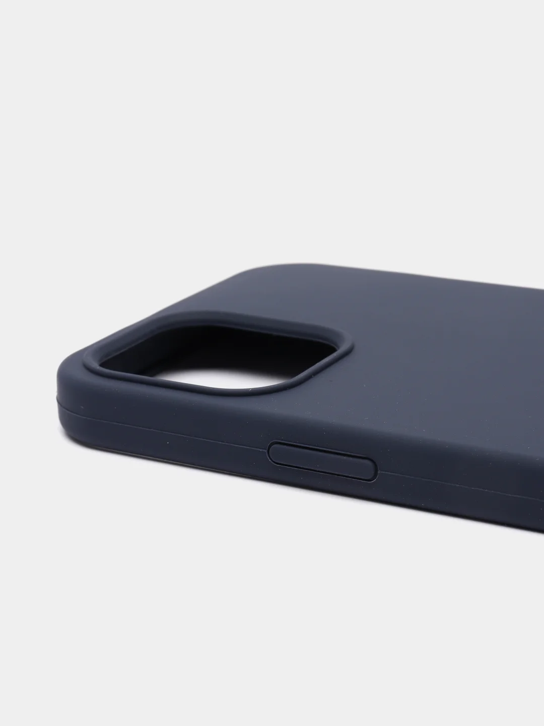 Синий меланж чехол для iPhone 12 Pro Max, силиконовый, c логотипом