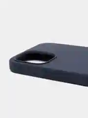 Синий меланж чехол для iPhone 12 Pro Max, силиконовый, c логотипом