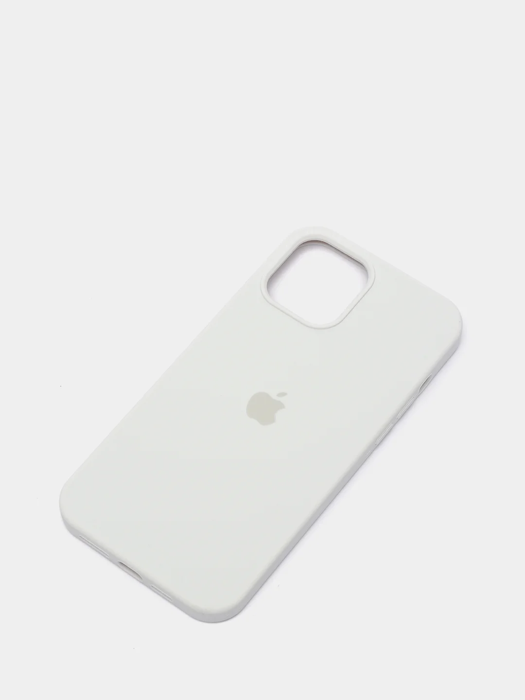 Бежевый чехол для iPhone 12 Pro Max, силиконовый, c логотипом