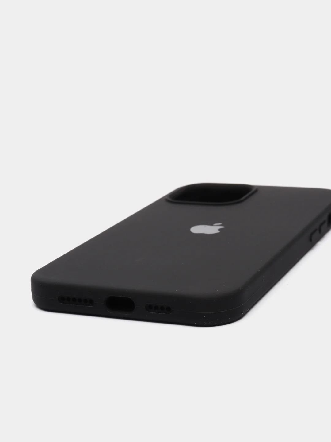 Черный чехол для iPhone 12 Pro Max, силиконовый, c логотипом