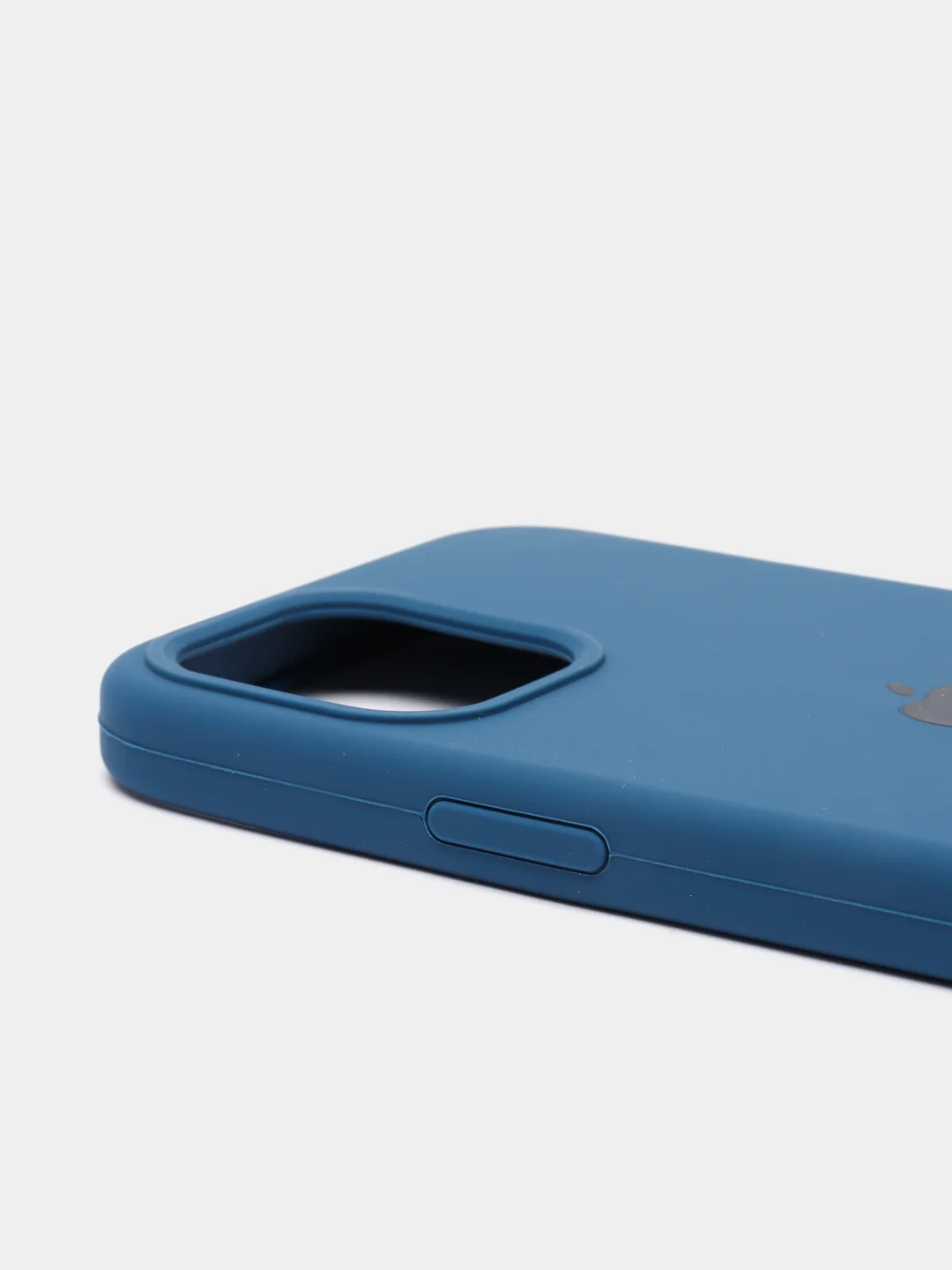 Темно-синий чехол для iPhone 12 Pro Max, силиконовый, c логотипом