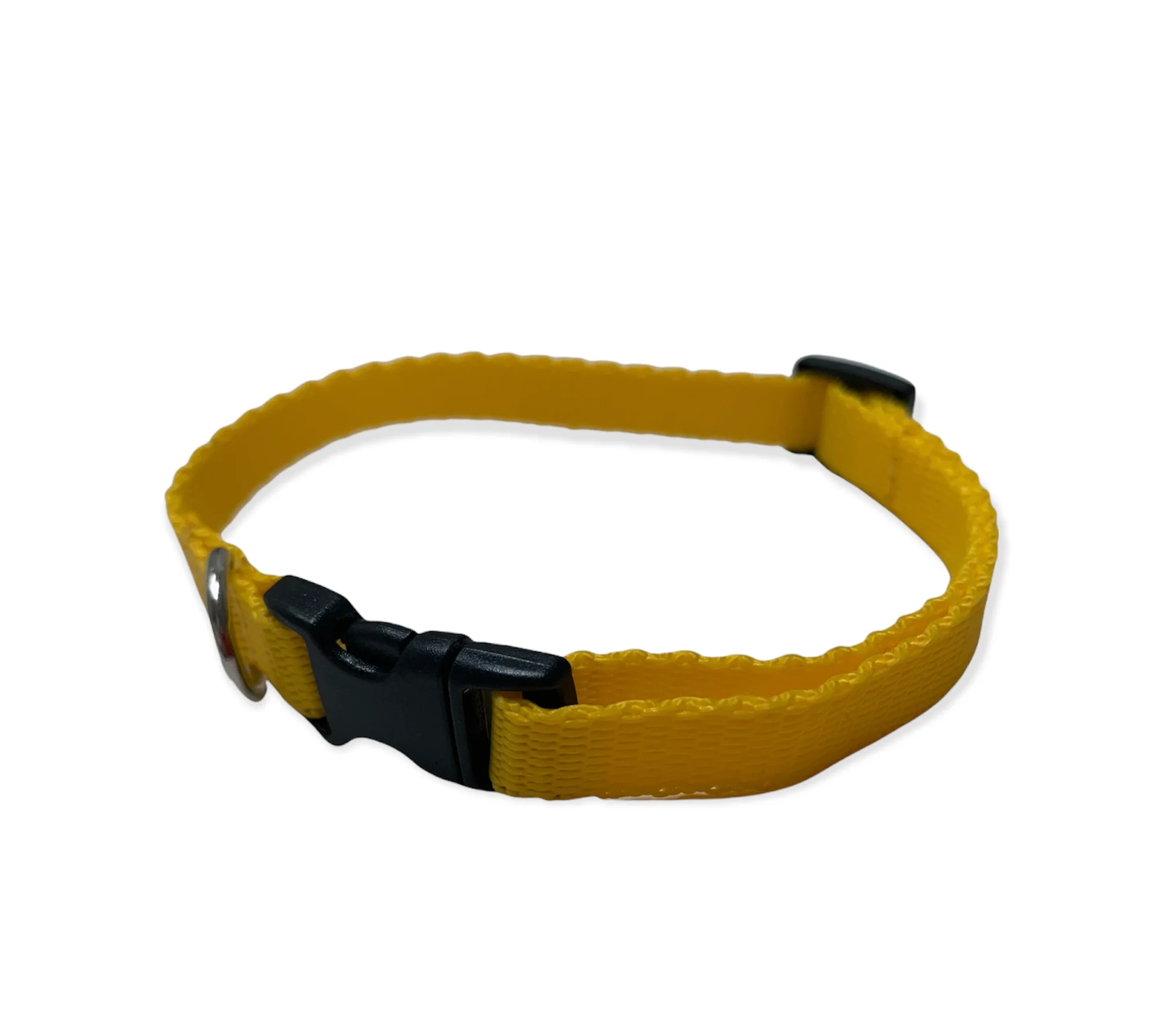 Желтый ошейник для кошек/собак 18-26 см/10мм STRONG DOG