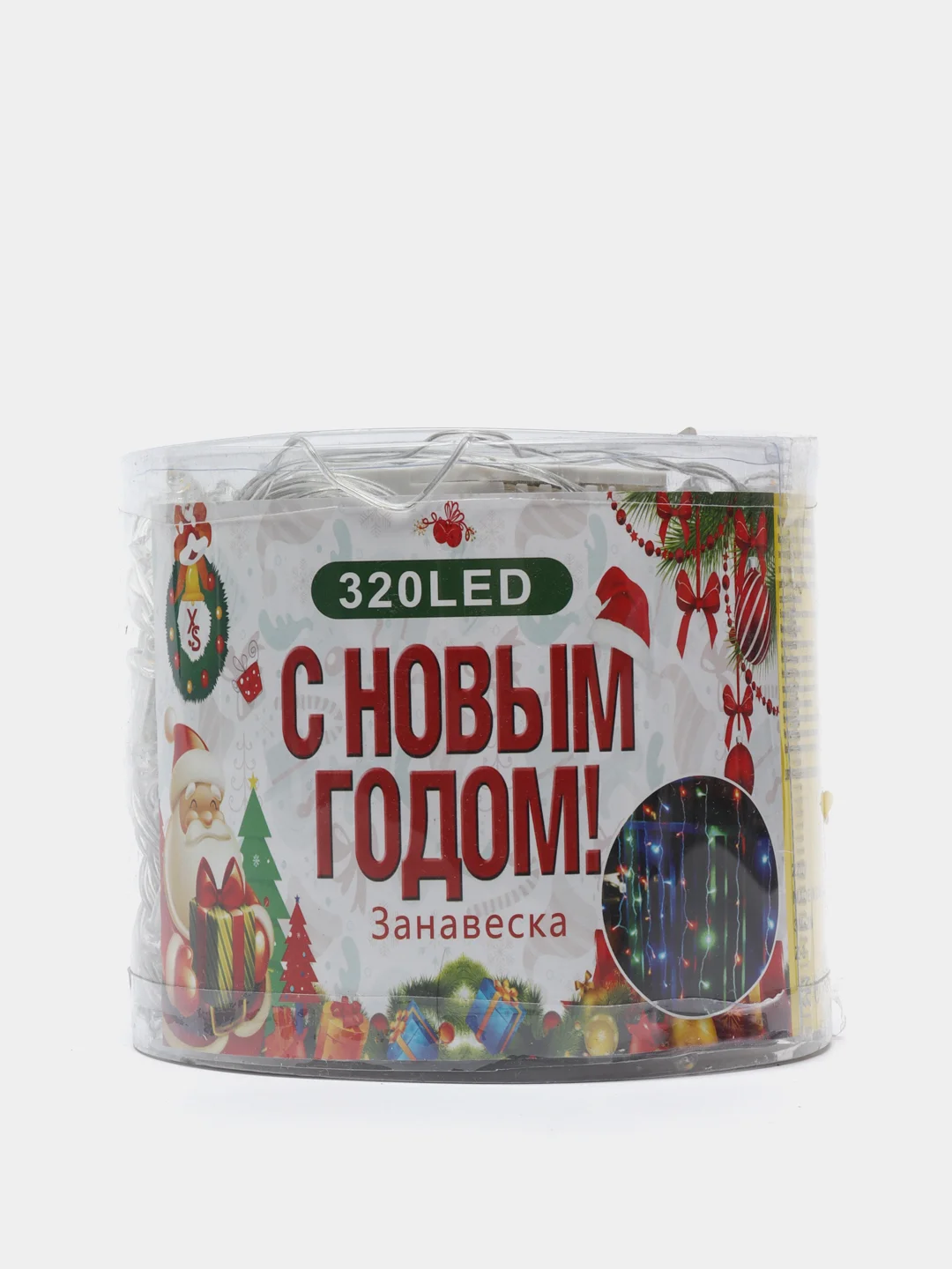 Гирлянда штора занавес, штора на окно  новогодняя Желтый нить