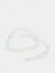 Серебряный бусины круглые стеклянные