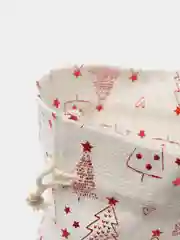 Белый мешочек новогодний подарочный, мешки мешок для упаковки новогодних подарков пакет коробка