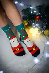 Новогодние носки, унисекс, длинные